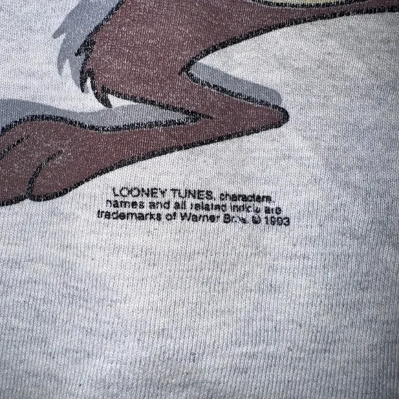 Vintage UNC Tar Heels Looney Tunes‎ Tazmanian Devil Sweatshirt Mens Large Gray
